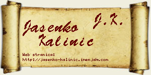 Jasenko Kalinić vizit kartica